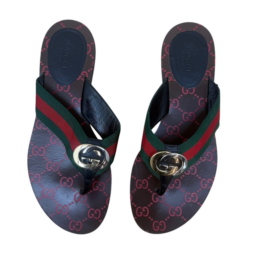 Gucci Monogram GG Sandals (Size EU39)