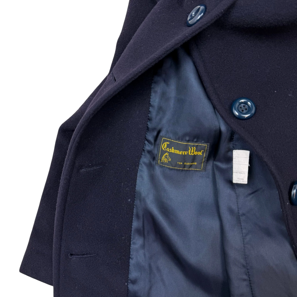 Alexander McQueen 1996 Wool/Cashmere Blend Coat Navy (Size 44)