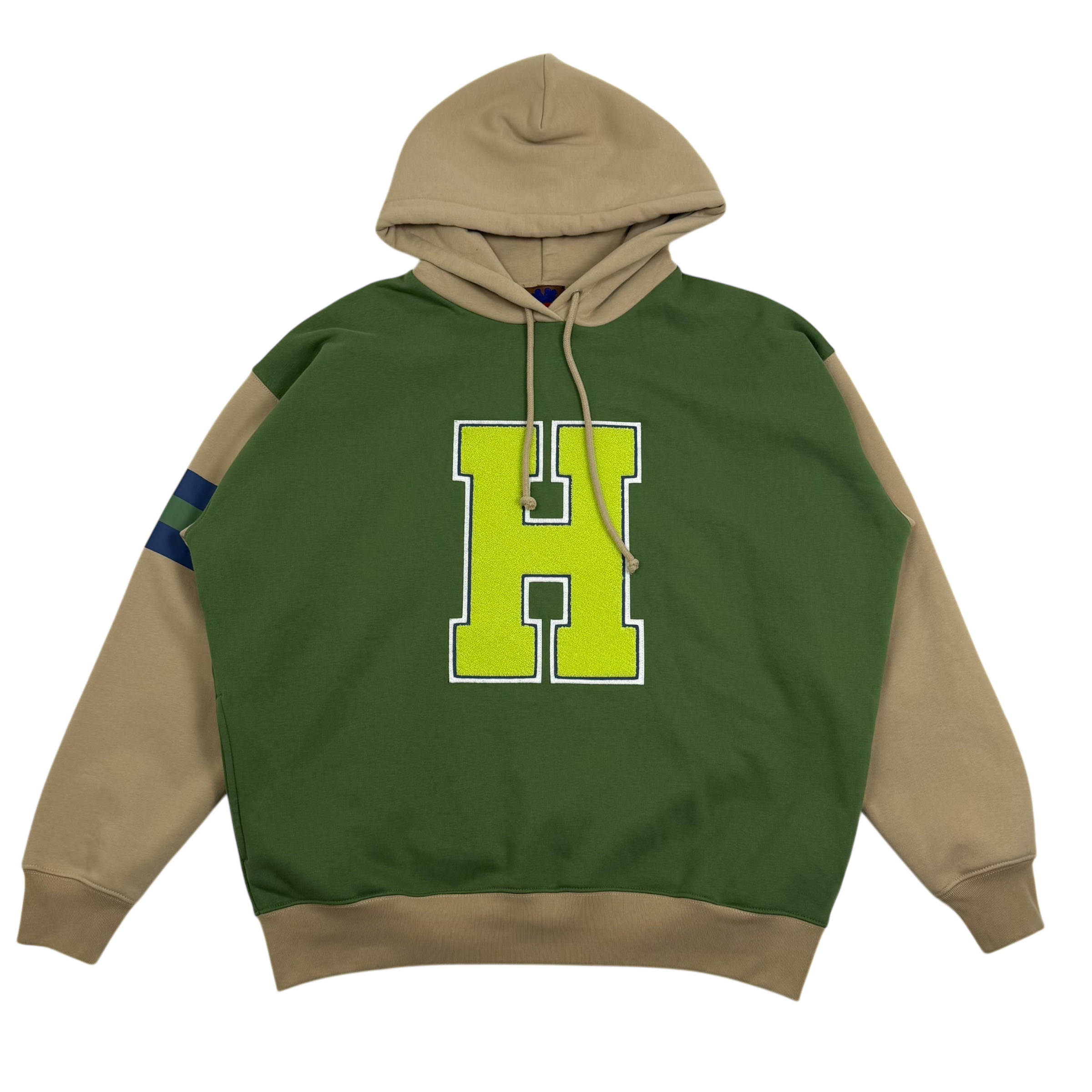 Heaven by Marc Jacobs Jumbo Star Varsity Hoodie Green/Beige (Fits M-L)