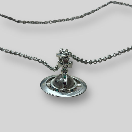 Vivienne Westwood Giant 3D Orb Necklace Silver