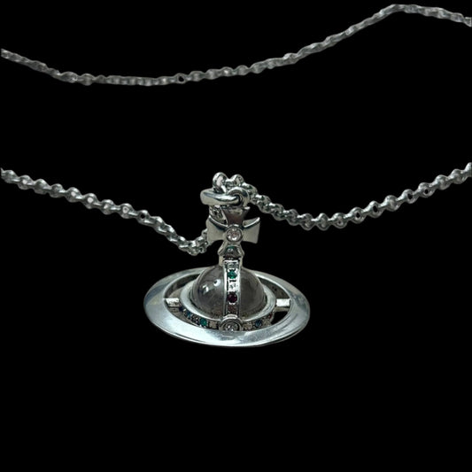 Vivienne Westwood Giant 3D Orb Necklace Silver