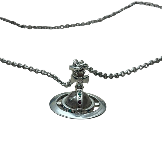 Vivienne Westwood Giant 3D Orb Necklace Silver