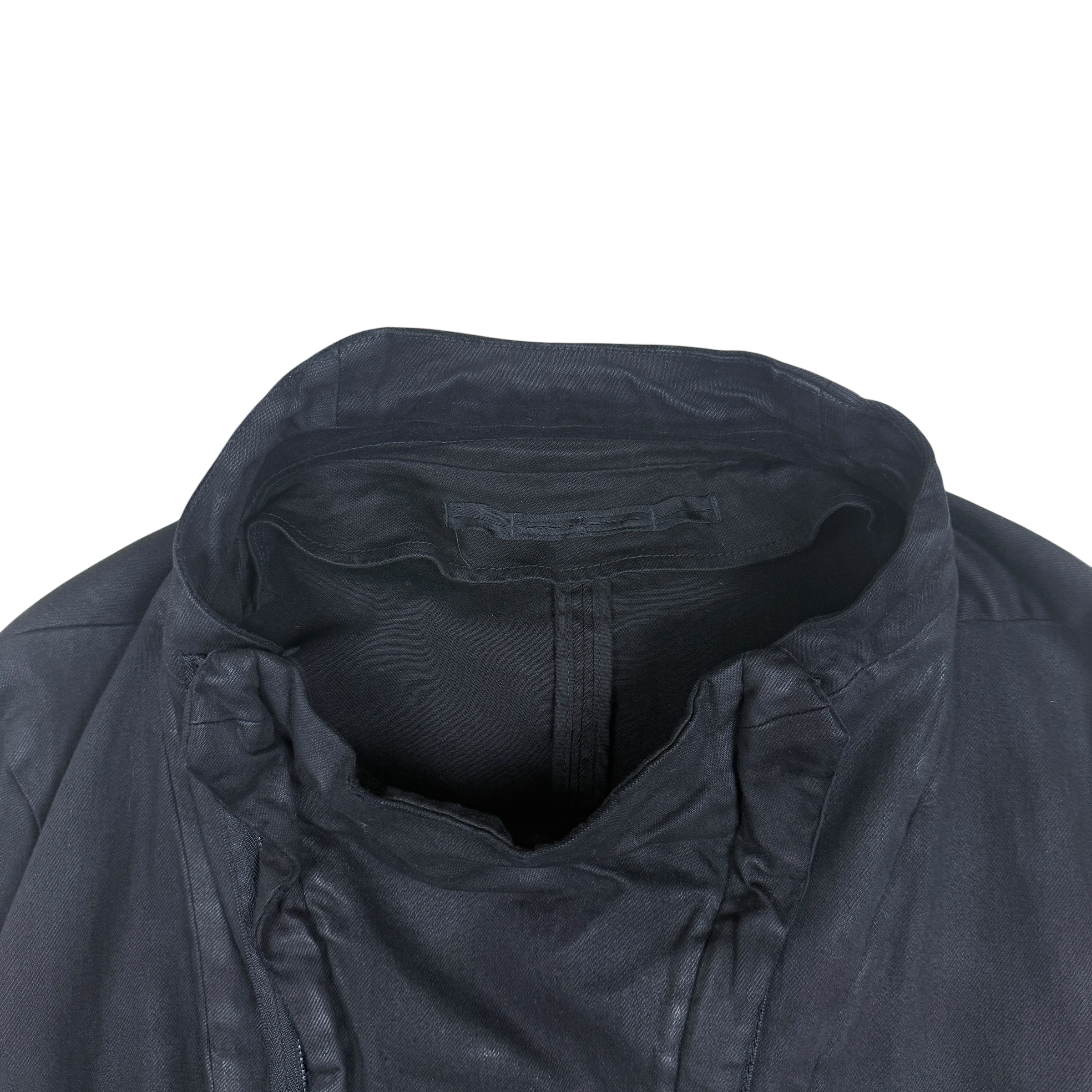 Julius SS15 Wax Denim Dual-Zip Fencing Jacket Black (Size L)