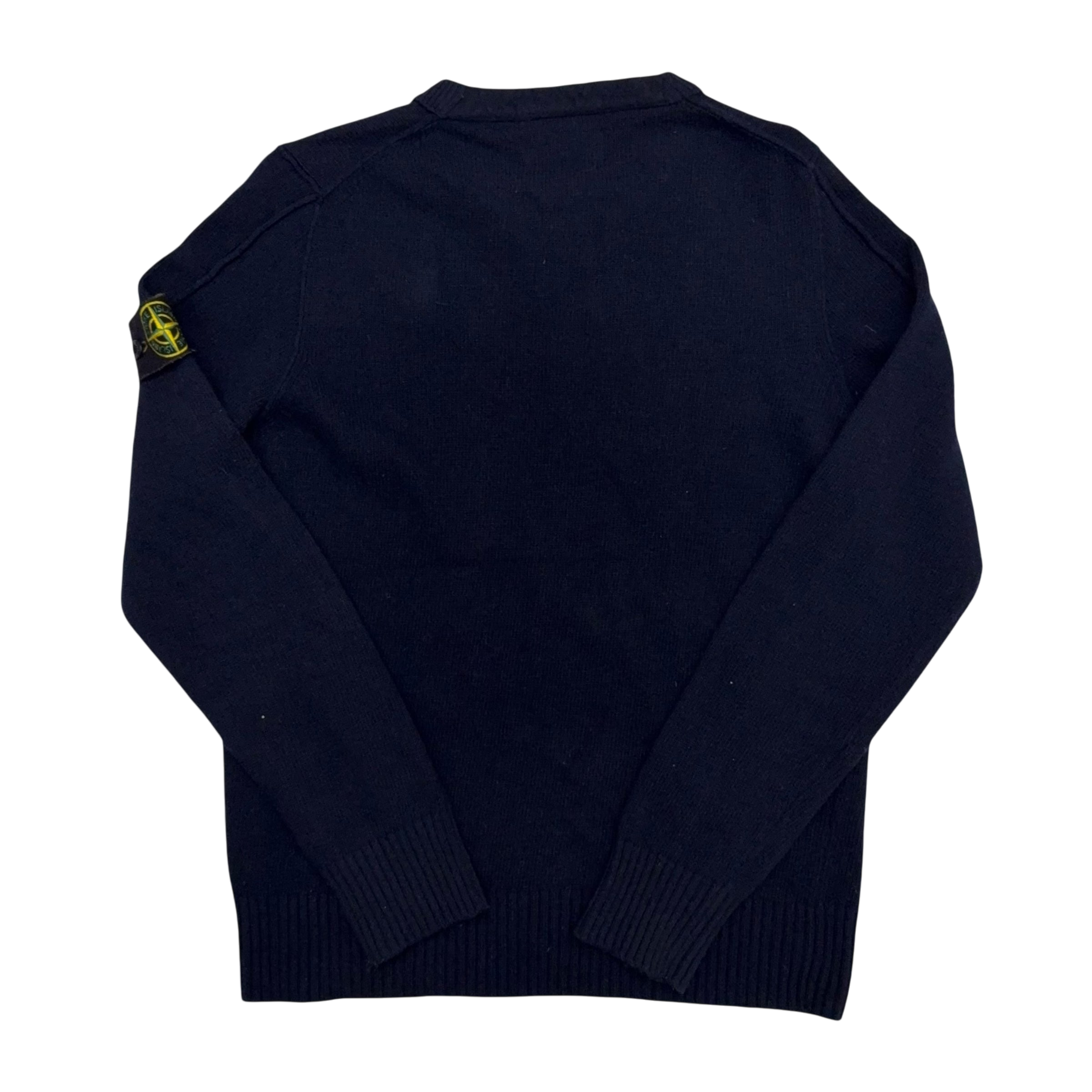 Stone Island Wool Blend Knit Sweatshirt Dark Navy (Size L)