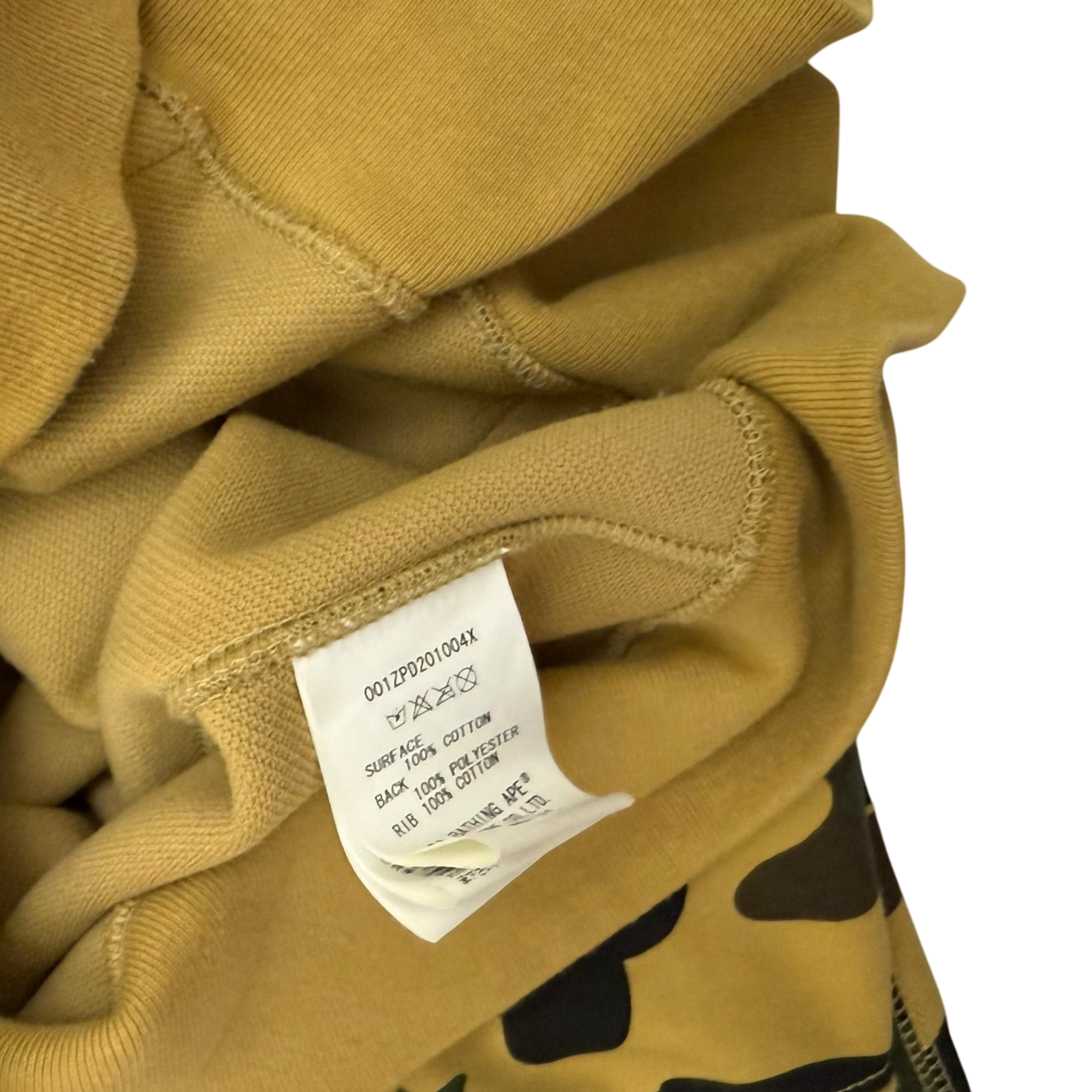 BAPE (A Bathing Ape) 1st Camo Gore Windstopper Camo Shark Zip-Up Hoodie Yellow (Fits L-XL)
