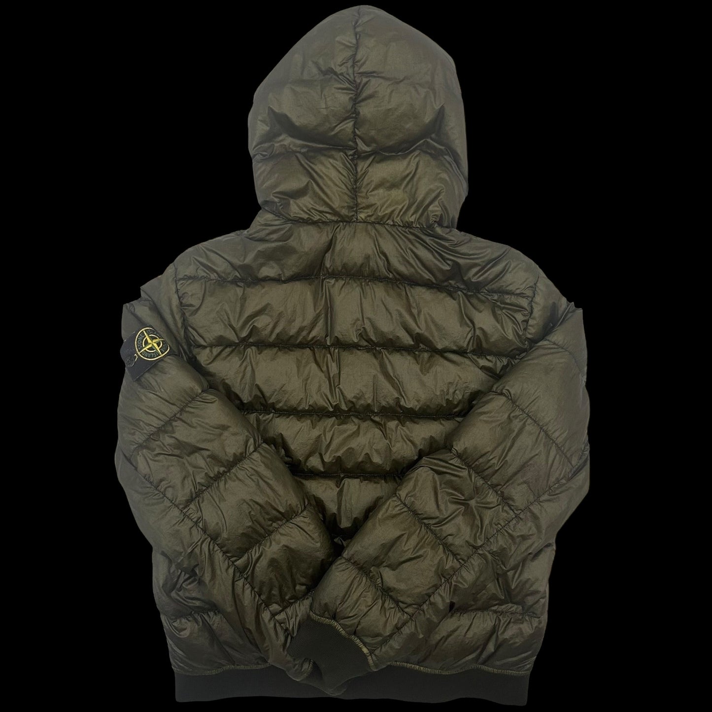 2015 Stone Island Garment Dyed Down Puffer Jacket Khaki Green (Fits M/L)