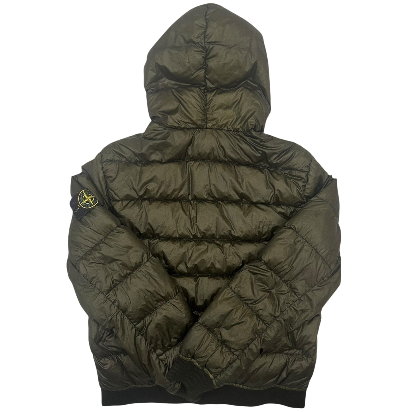 2015 Stone Island Garment Dyed Down Puffer Jacket Khaki Green (Fits M/L)