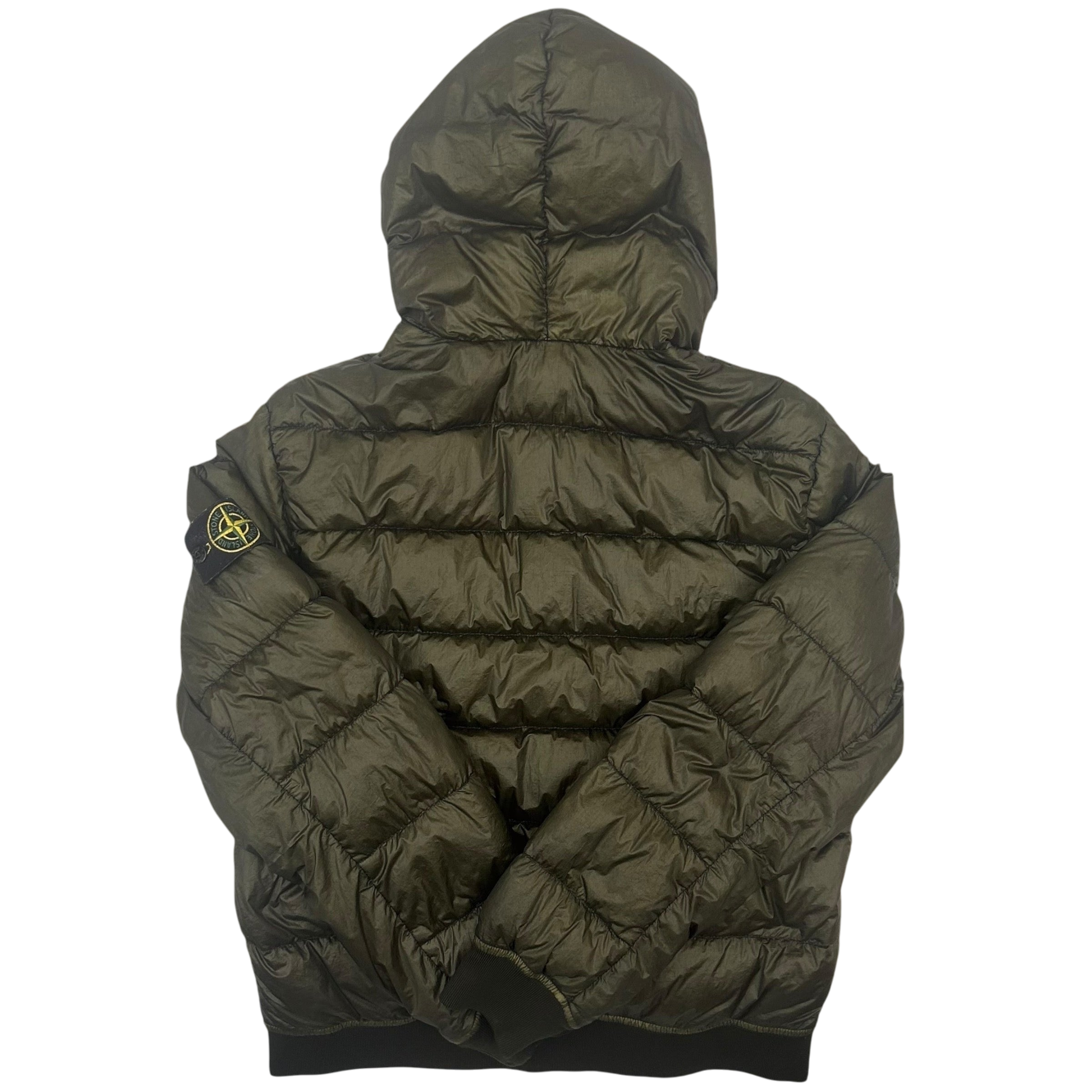 2015 Stone Island Garment Dyed Down Puffer Jacket Khaki Green (Fits M/L)