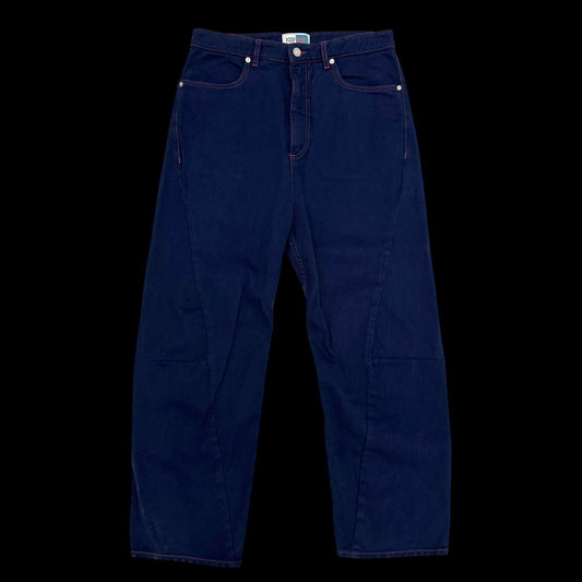 Kenzo Paris Memento Collection Twisted Dart Indigo Jeans (Size 31”)