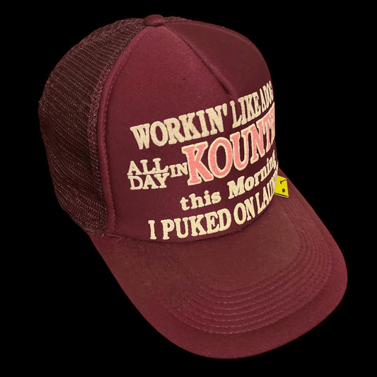 Kapital Kountry Trucker Cap Burgundy