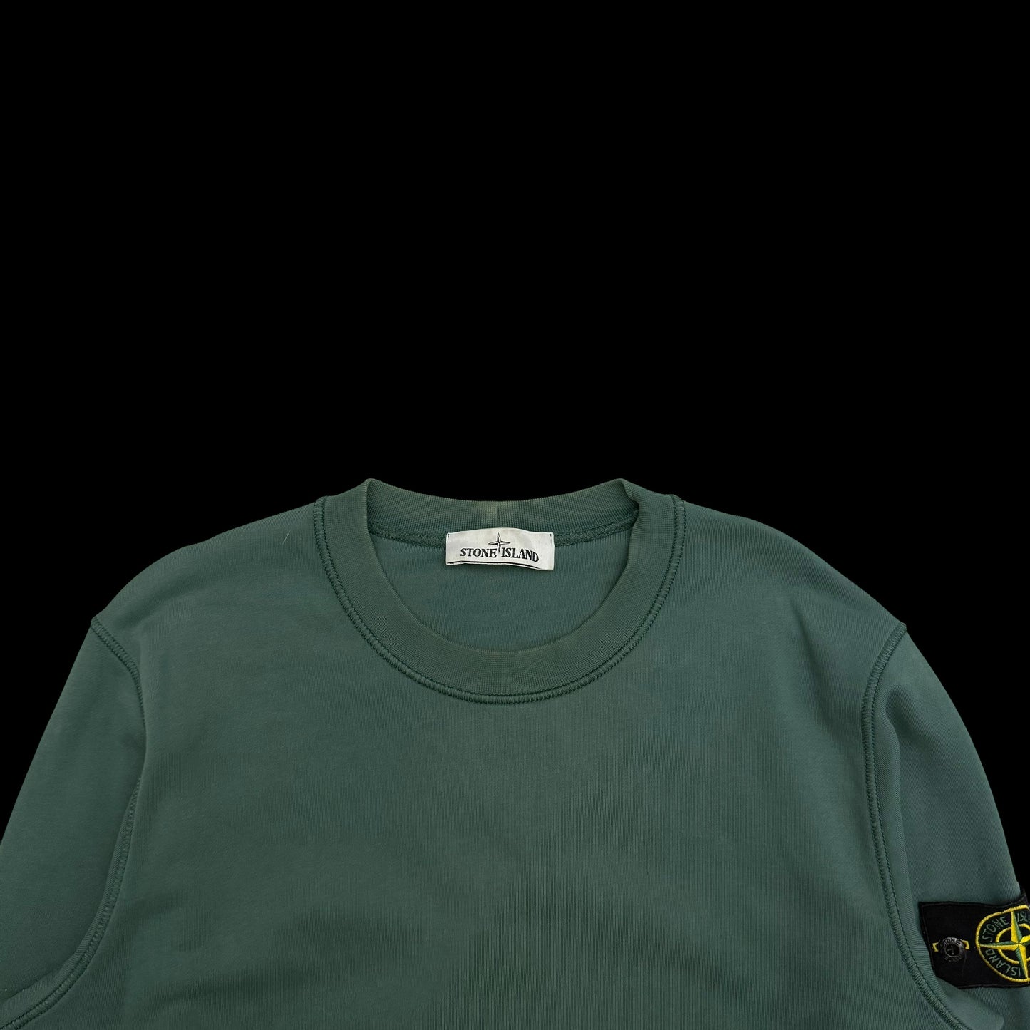 Stone Island Garment-Dyed Crewneck Sweatshirt ‘Petrol Green’ (Fits M-L)