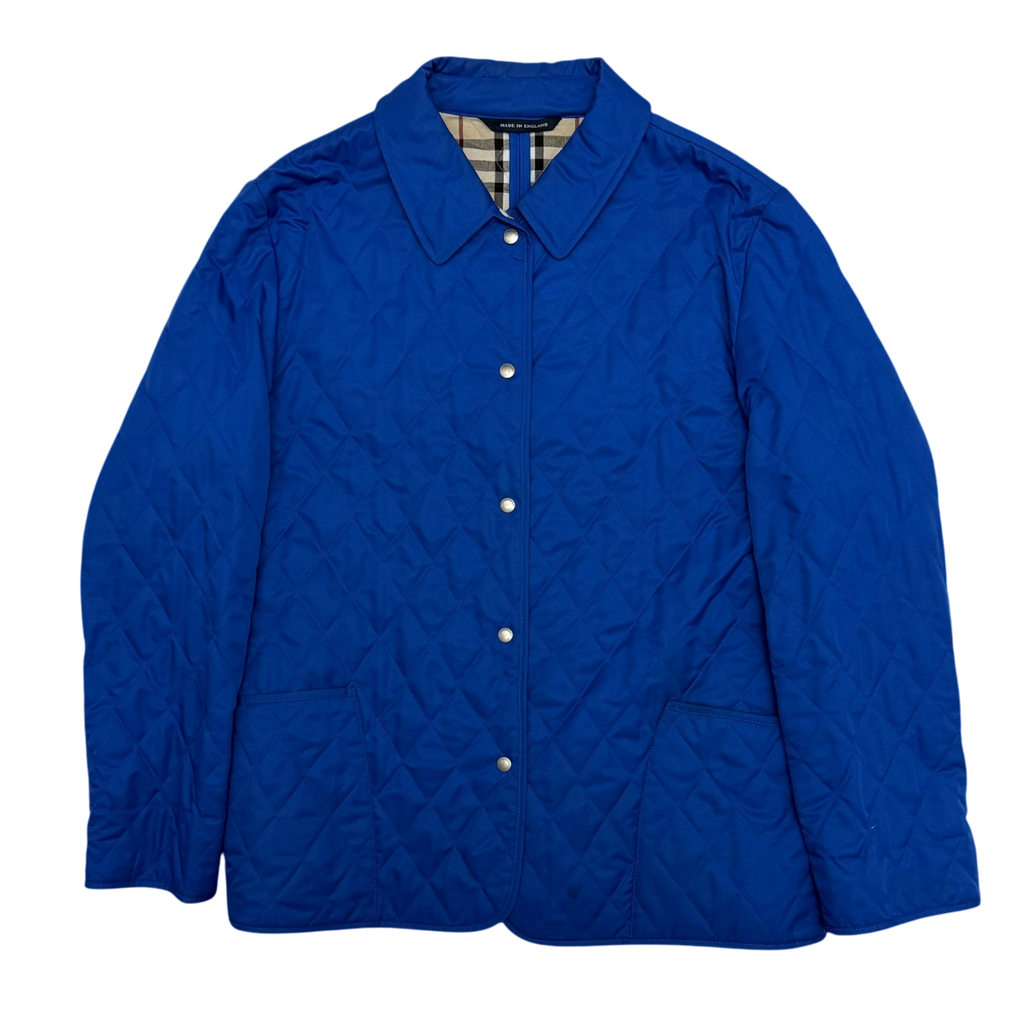 Burberry London Diamond Quilted Jacket Royal Blue (fits L)