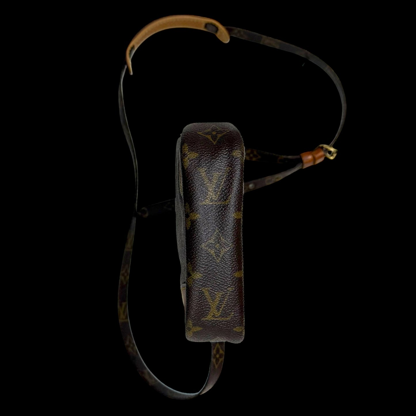 Louis Vuitton 2003 Monogram Danube Leather Crossbody Bag Brown