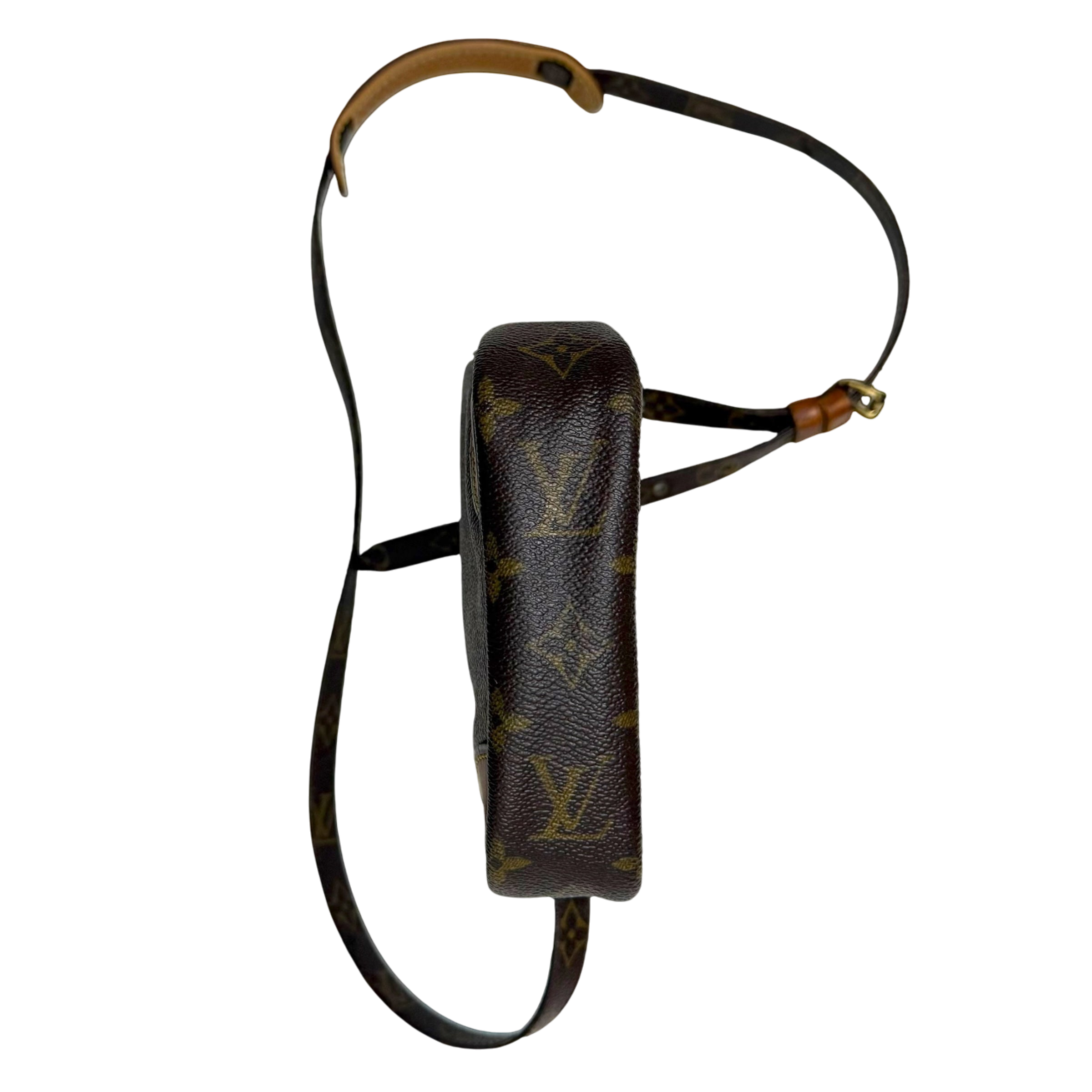 Louis Vuitton 2003 Monogram Danube Leather Crossbody Bag Brown