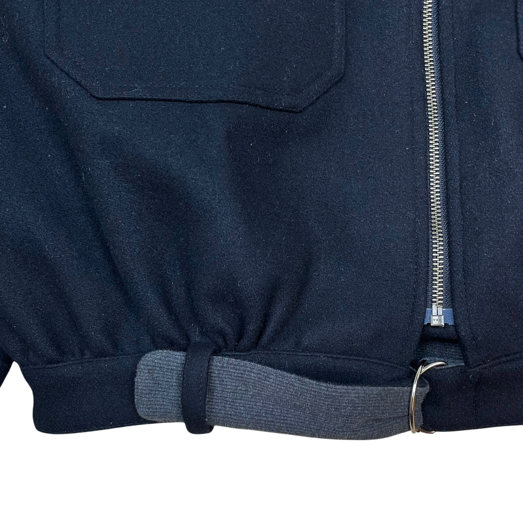 Lemaire Wool Bomber Jacket Navy (Size 50/L)