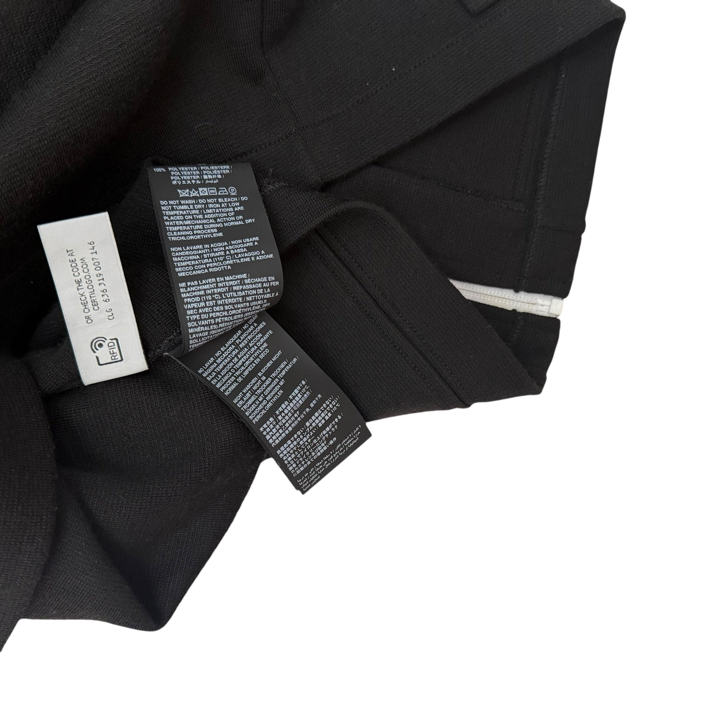 Palm Angels Wool Blend Collar Knit Track Jacket Black/Off White (Size L)