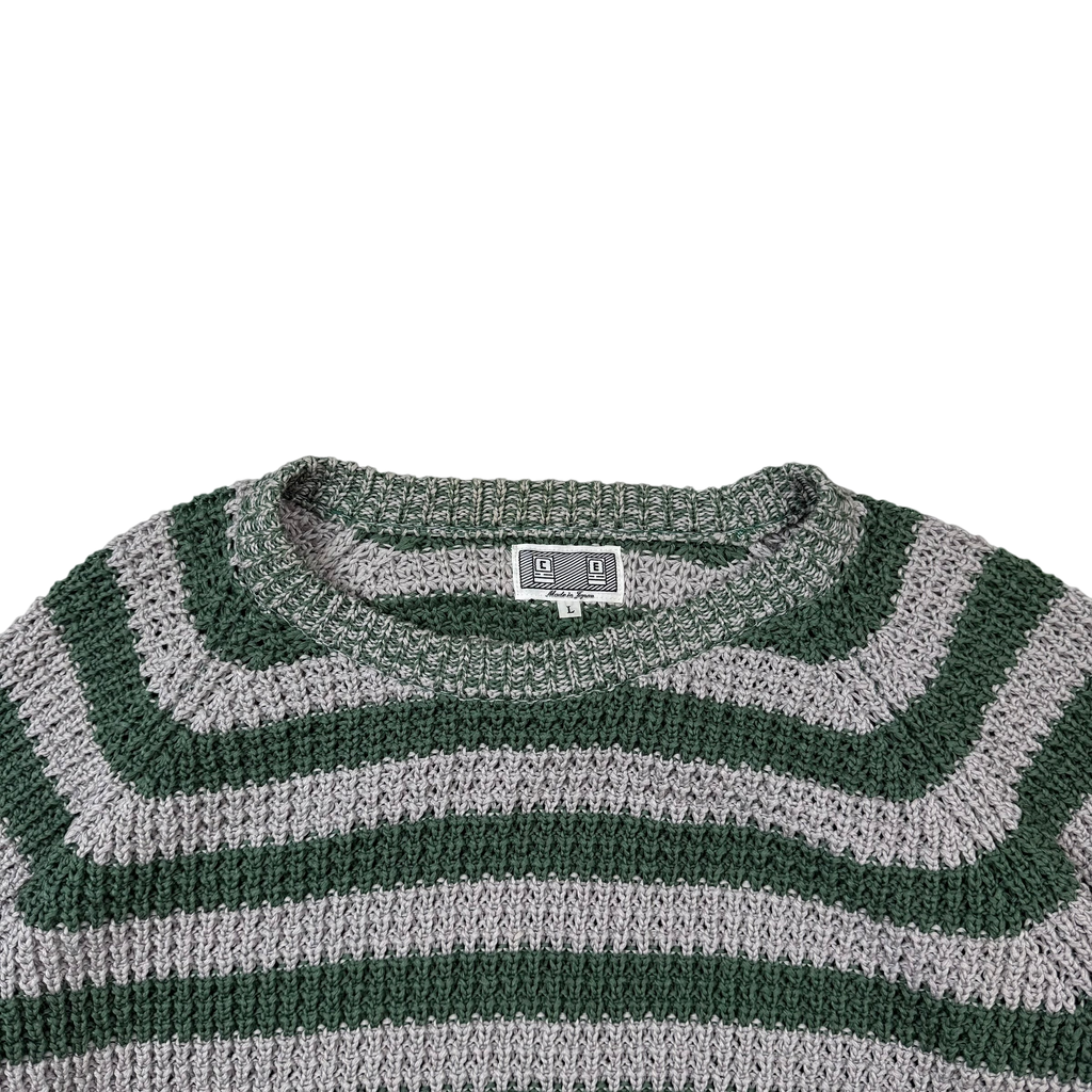 Cav Empt SS20 Stripe Loose Waffle Knit Sweatshirt