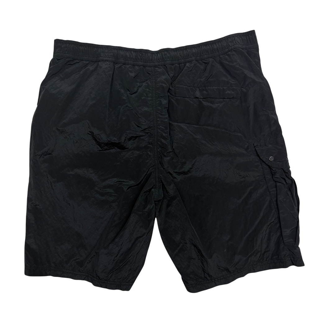 Stone Island Logo Patch Nylon Metal Shorts Black (Size XL)