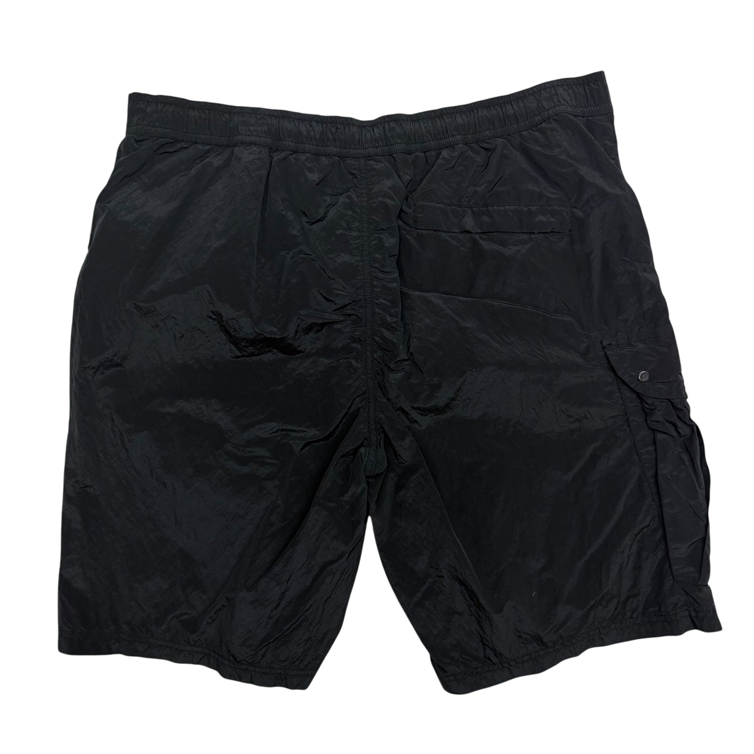 Stone Island Logo Patch Nylon Metal Shorts Black (Size XL)
