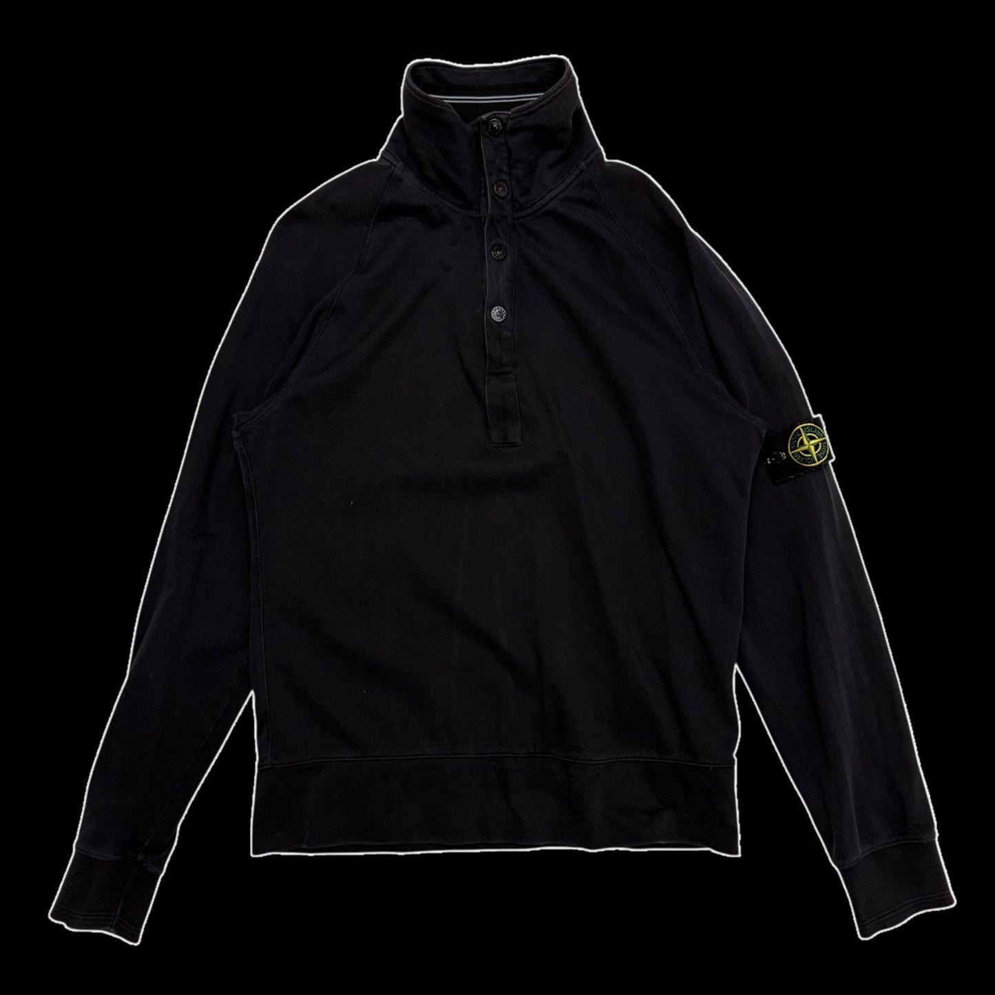 Stone Island SS 2010 Black Quarter Zip Sweatshirt (Size M)