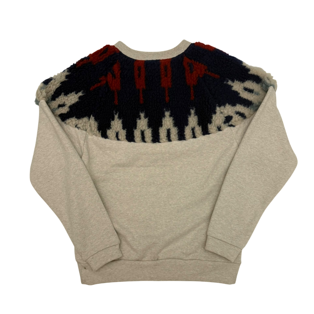 Kapital Boa Fleece Sweatshirt Navy/Red (Size 3)