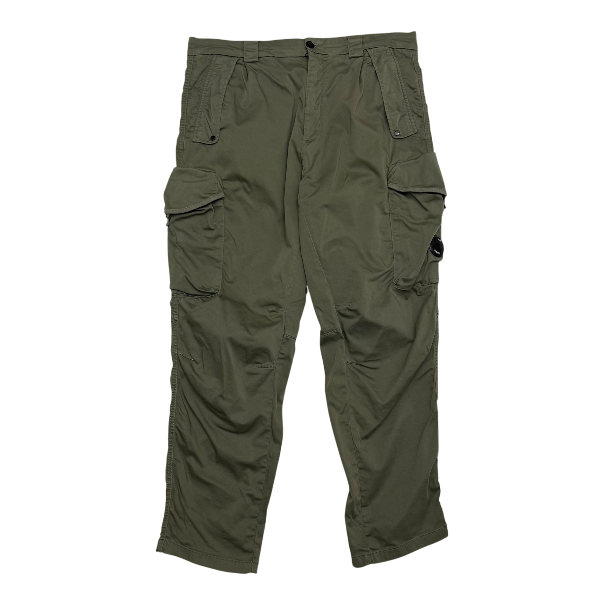 C.P. Company Loose Fit Cargo Trousers Olive Green (Size XL)