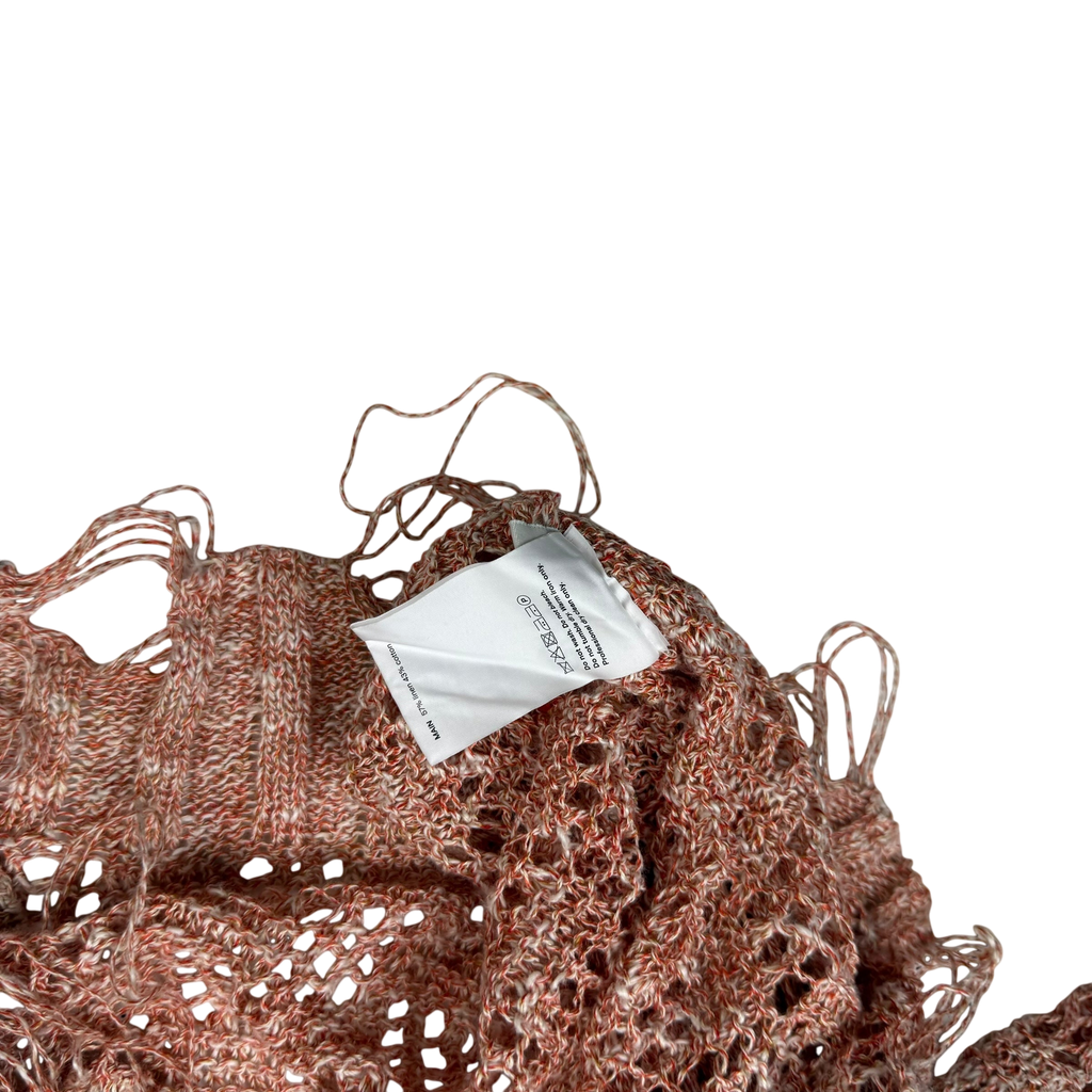 Song for the Mute 22.1 Avenue D’ivery Oversized Distressed Sweatshirt Orange / White (fits L-XL)