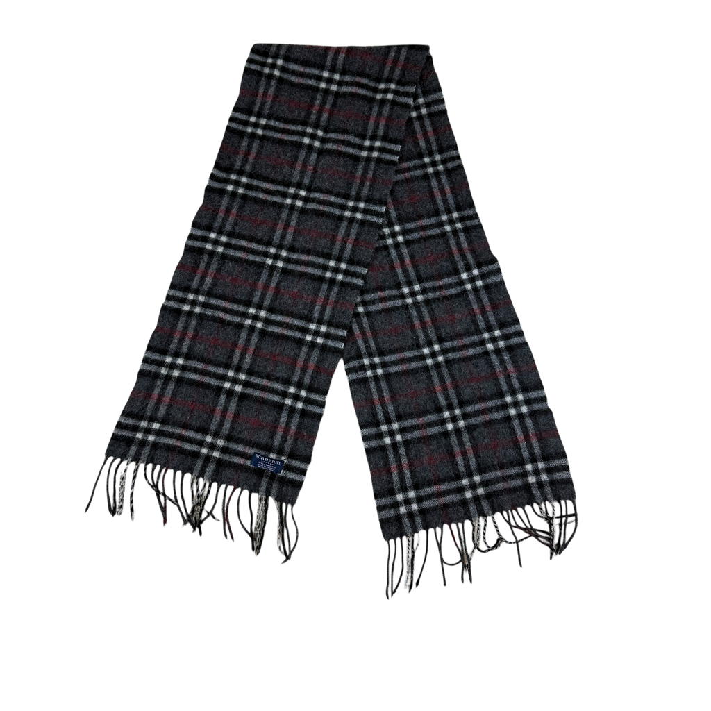Burberry Wool Nova Check Scarf Grey
