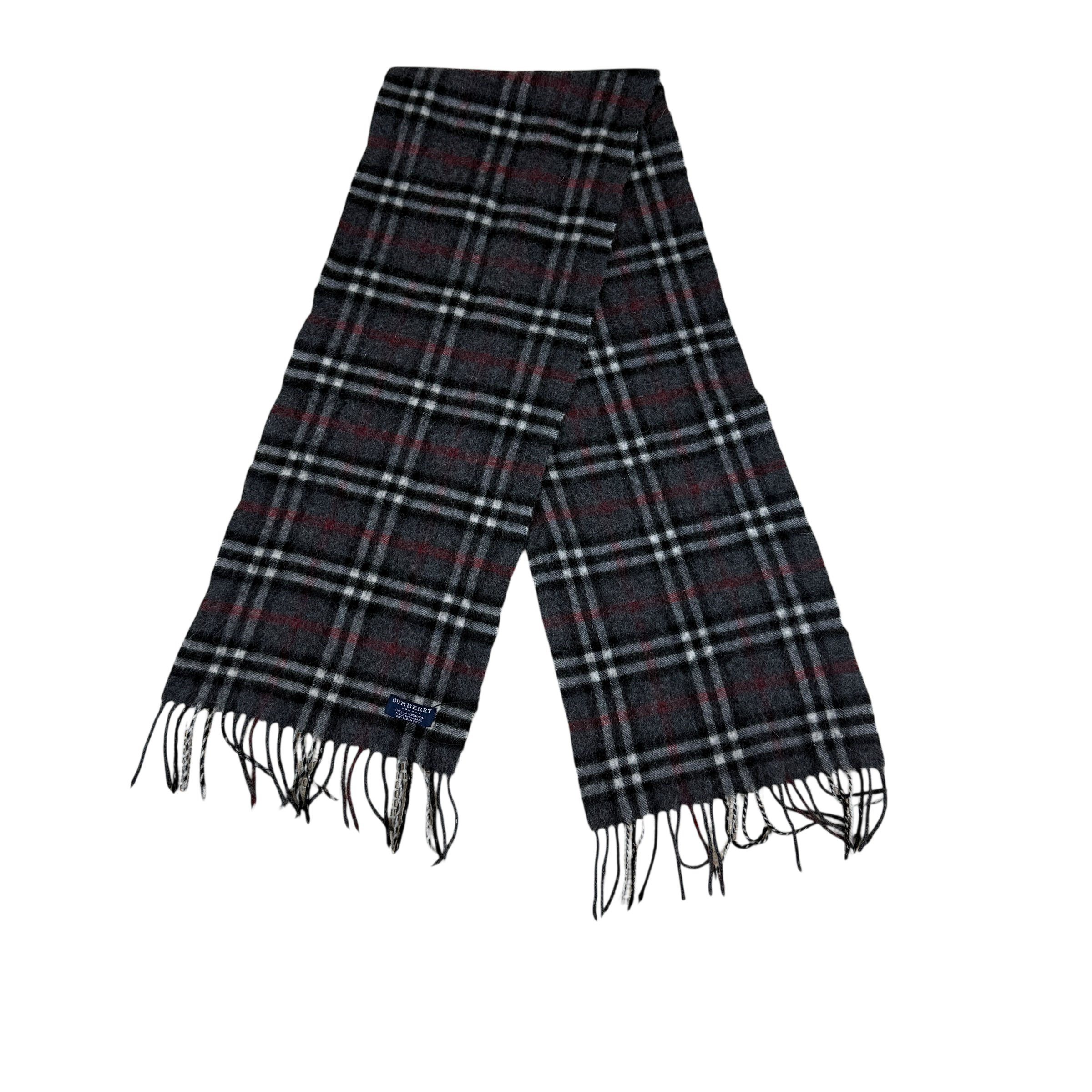 Burberry Wool Nova Check Scarf Grey