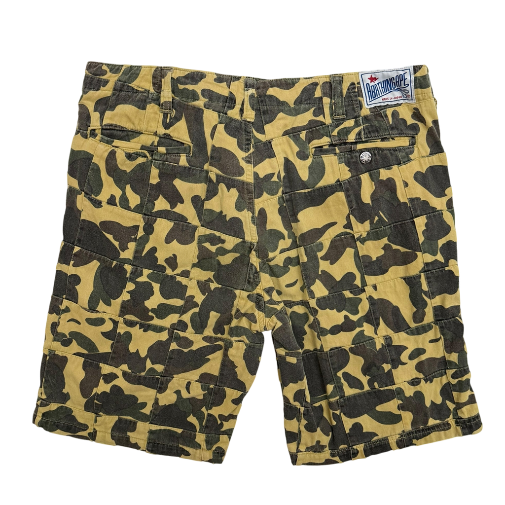 Bape (A Bathing Ape) Camo Patchwork Shorts (Size M)