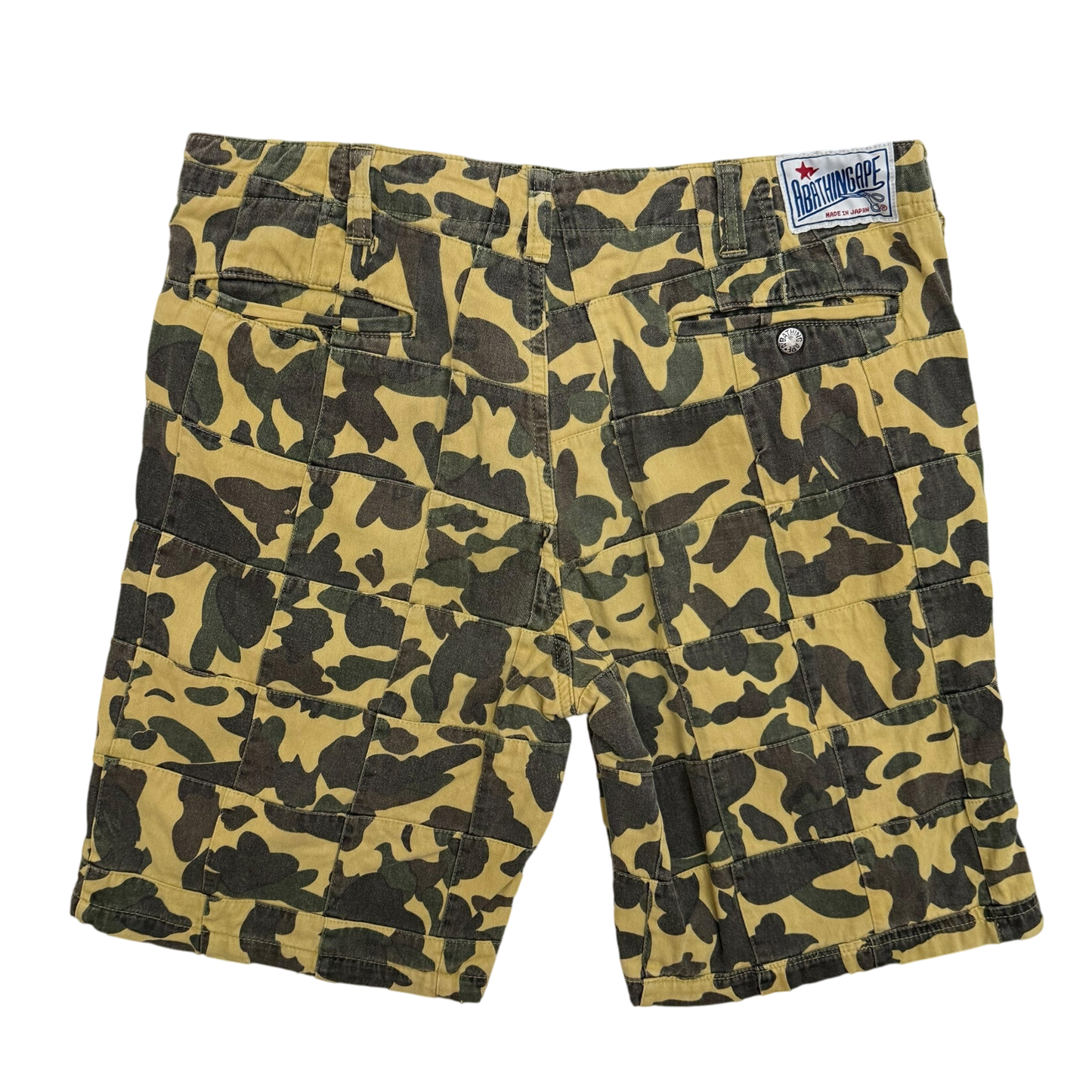 Bape (A Bathing Ape) Camo Patchwork Shorts (Size M)