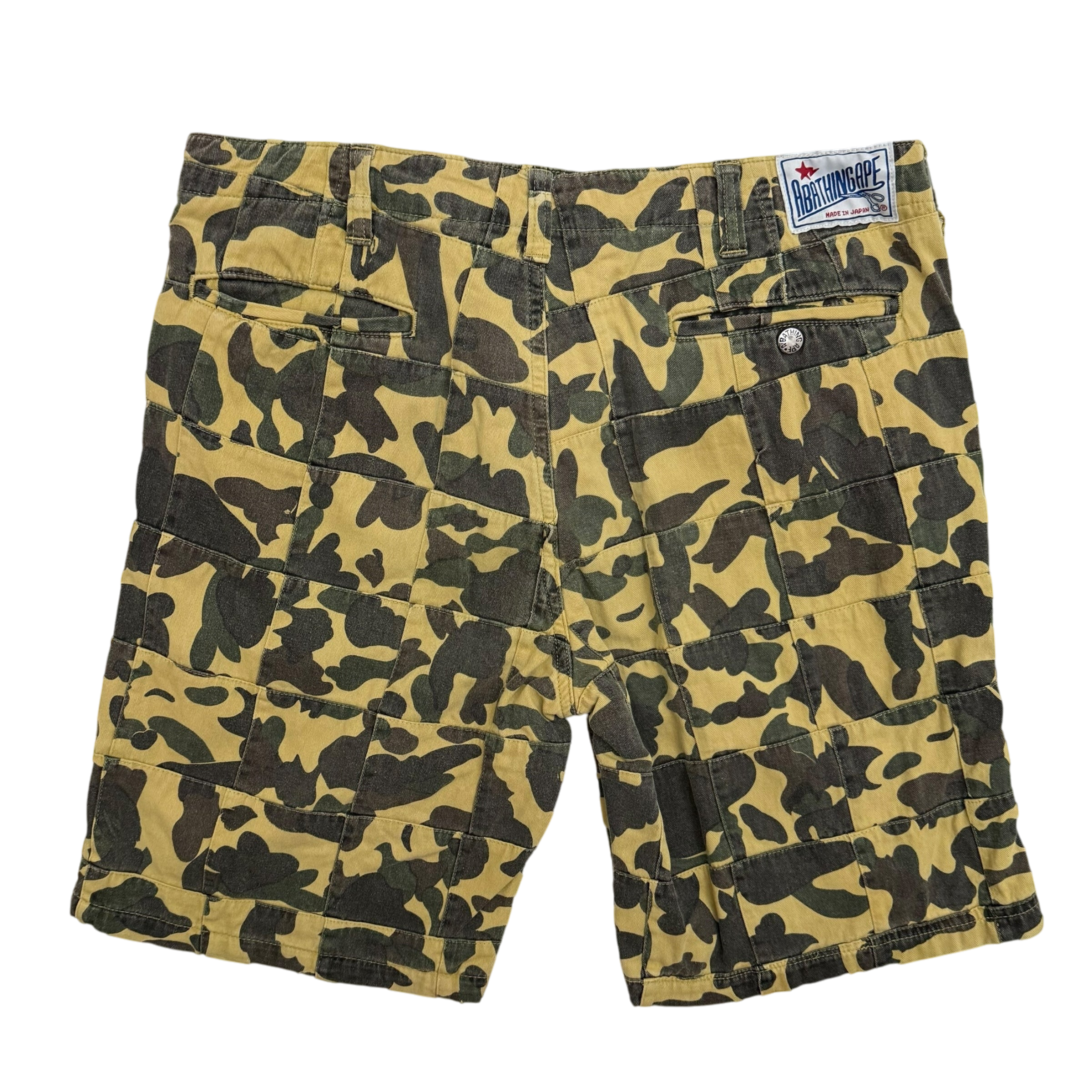 Bape (A Bathing Ape) Camo Patchwork Shorts (Size M)