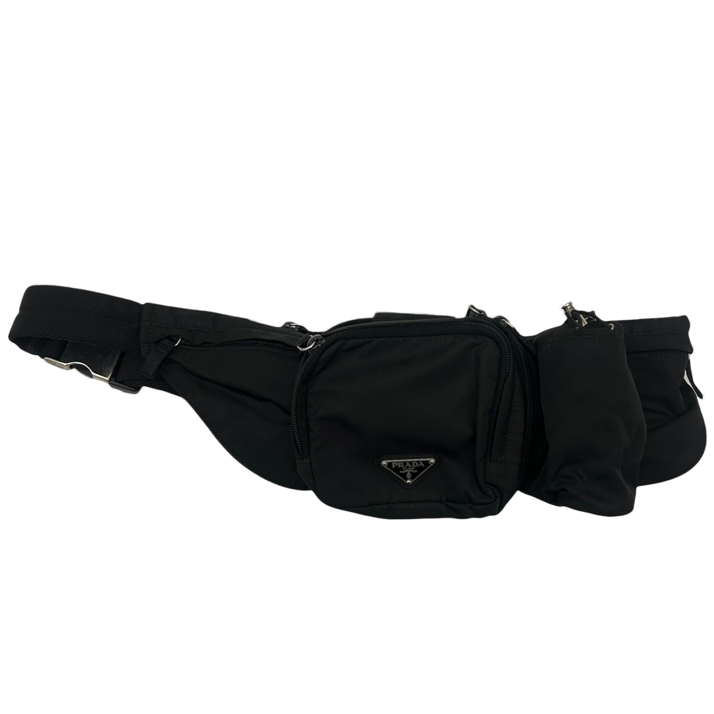 Vintage Prada Nylon Technical Belt Bag Black