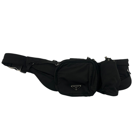 Vintage Prada Nylon Technical Belt Bag Black