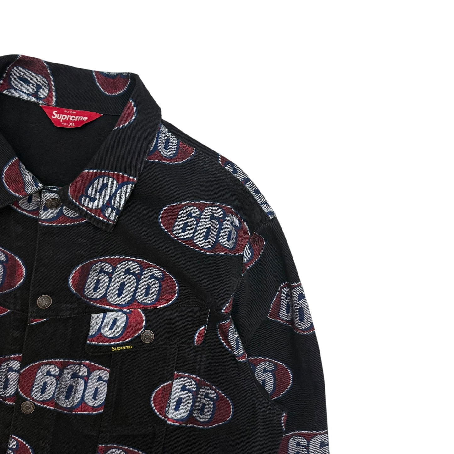 Supreme 666 Denim Trucker Jacket (size XL)