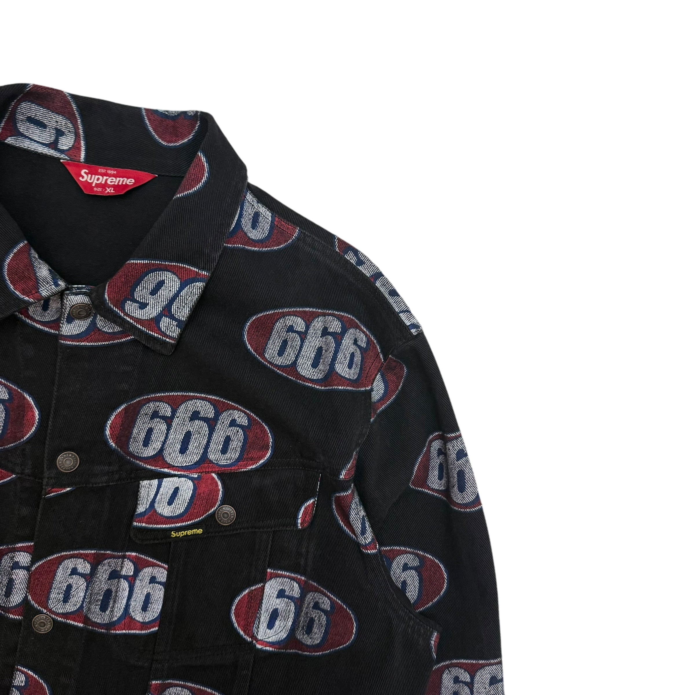 Supreme 666 Denim Trucker Jacket (size XL)