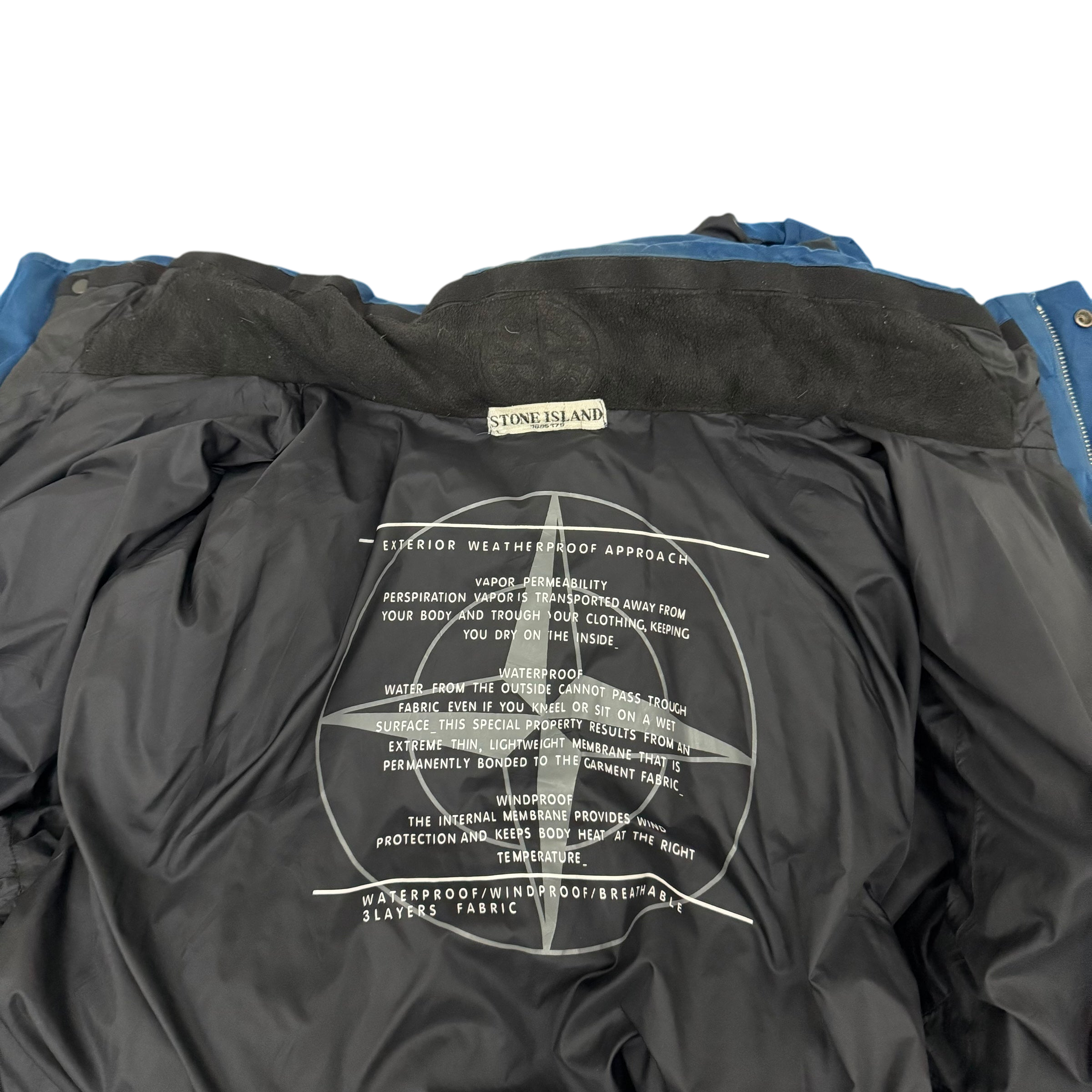 Stone Island AW 2009 Weatherproof Goose Down Jacket Blue (Size XXL)