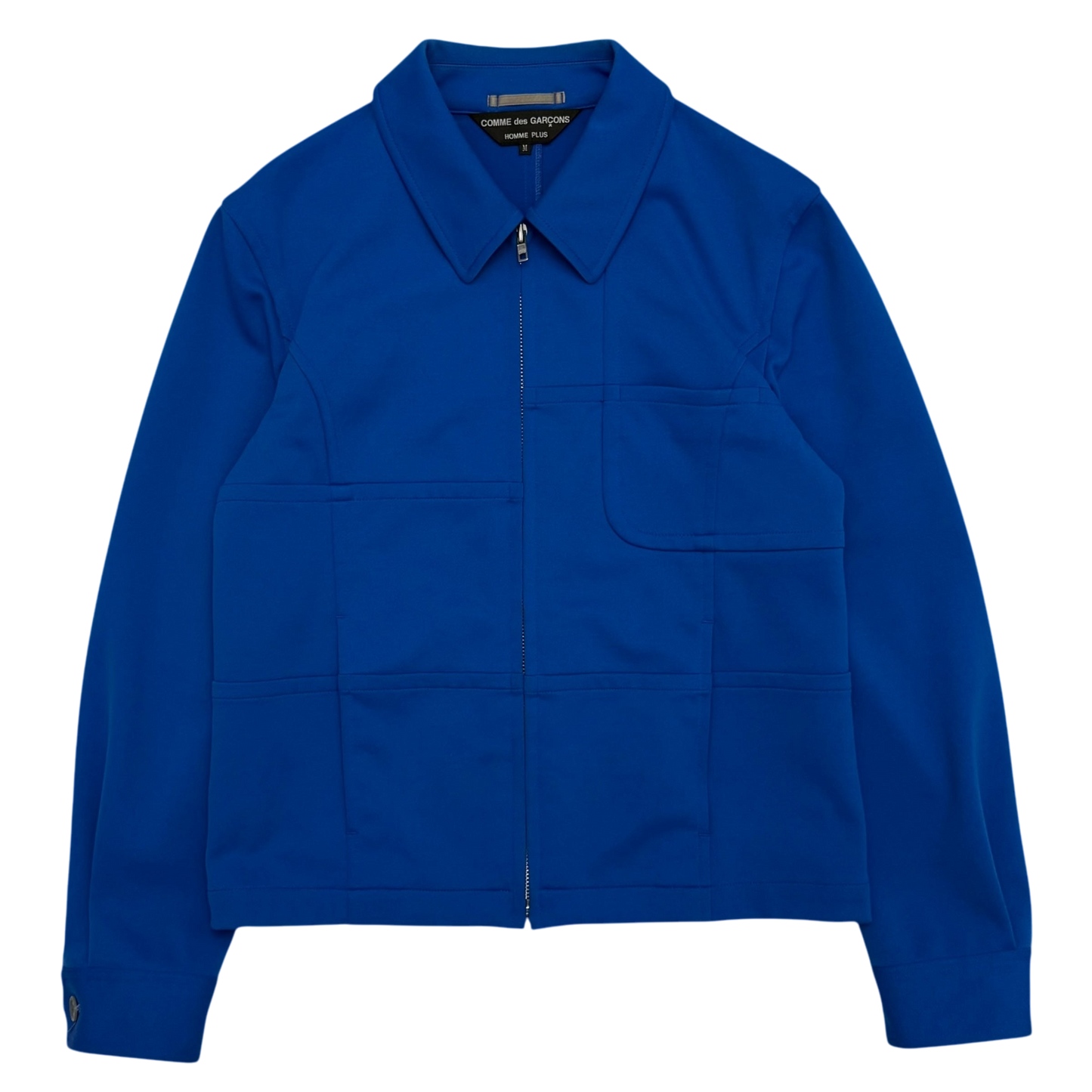 Comme des Garçons Homme Plus SS02 (AD2001) Gobelin Zip-Up Blouson Jacket Blue (Fits M)