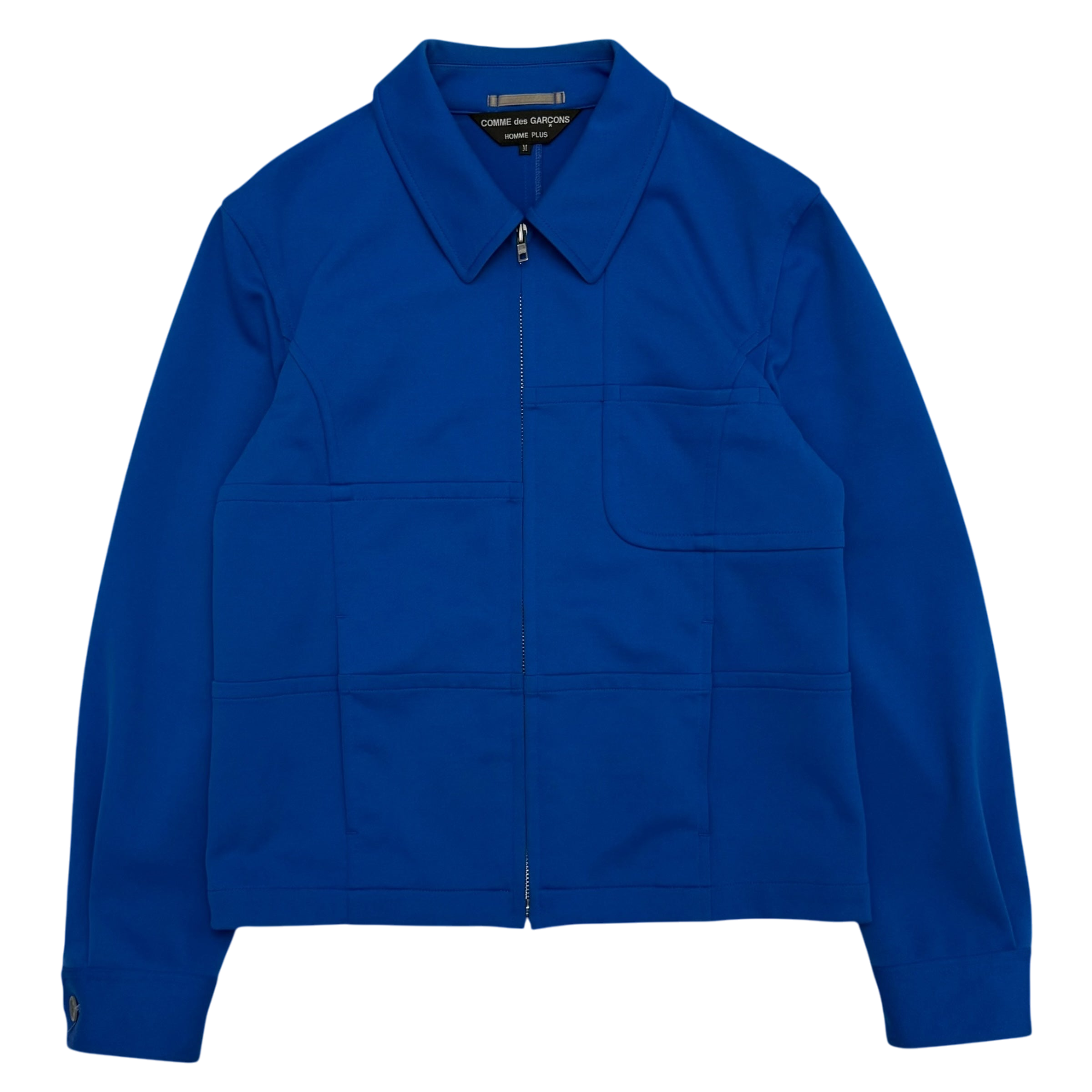 Comme des Garçons Homme Plus SS02 (AD2001) Gobelin Zip-Up Blouson Jacket Blue (Fits M)