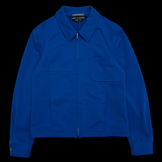 Comme des Garçons Homme Plus SS02 (AD2001) Gobelin Zip-Up Blouson Jacket Blue (Fits M)