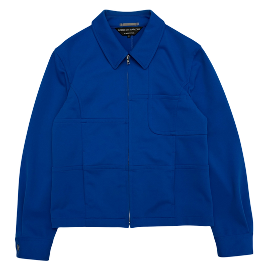 Comme des Garçons Homme Plus SS02 (AD2001) Gobelin Zip-Up Blouson Jacket Blue (Fits M)