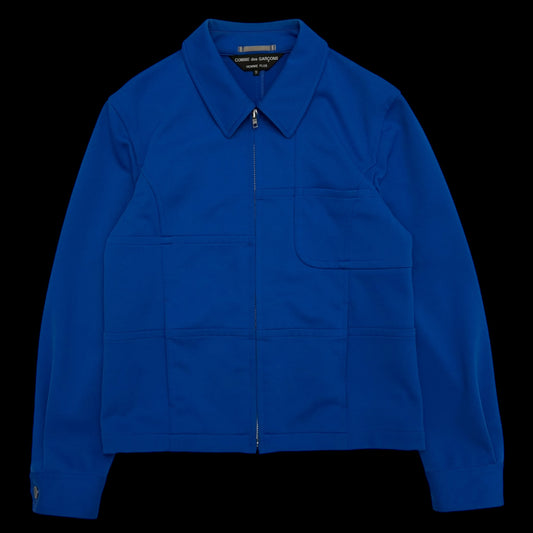 Comme des Garçons Homme Plus SS02 (AD2001) Gobelin Zip-Up Blouson Jacket Blue (Fits M)