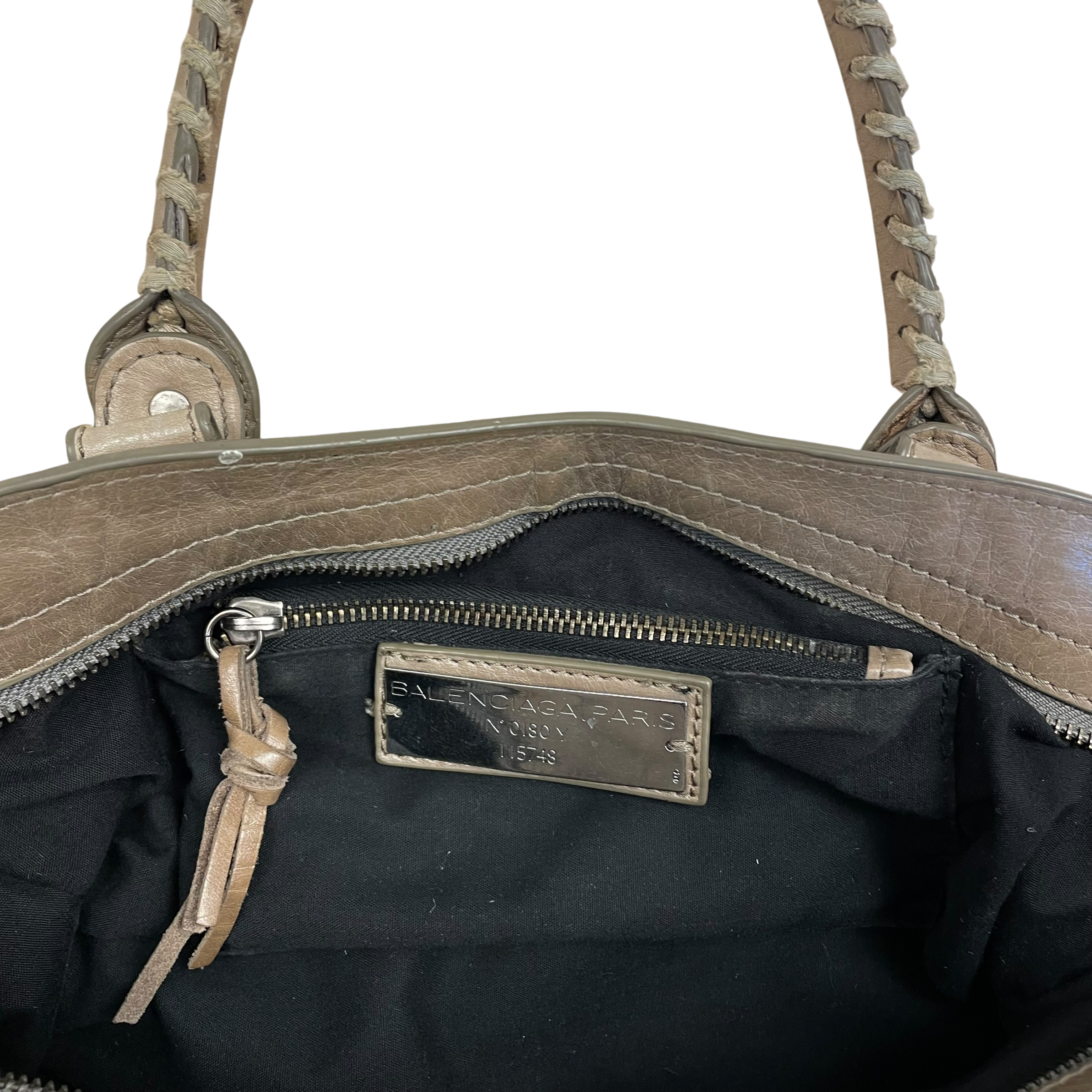 Balenciaga Leather City Bag Taupe