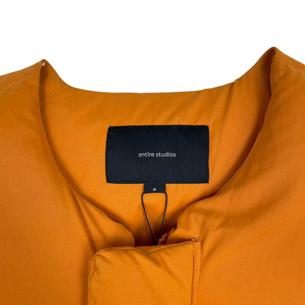 Entire Studios Down Pillow Vest Orange (Size M)
