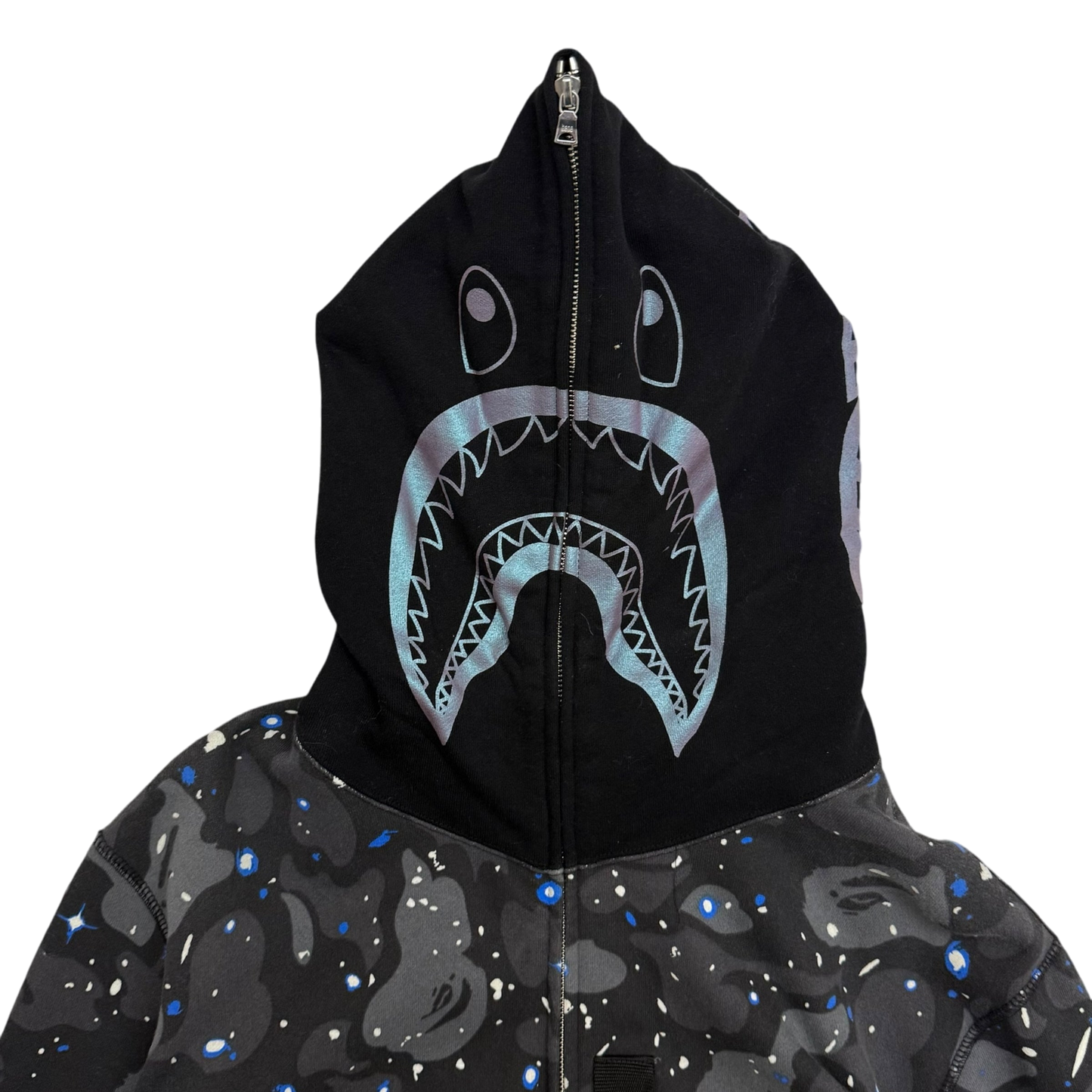 BAPE (A Bathing Ape) Space Camo Shark Hoodie Black/Grey (Fits XL)