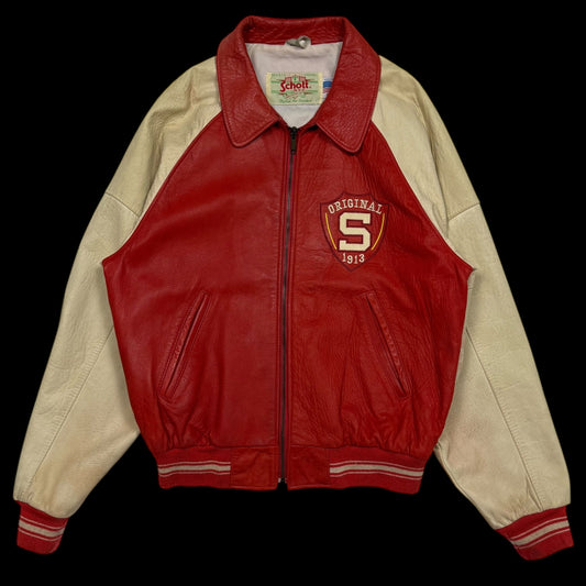 Vintage Schott NYC Leather Jacket (Made in USA) (Size M)