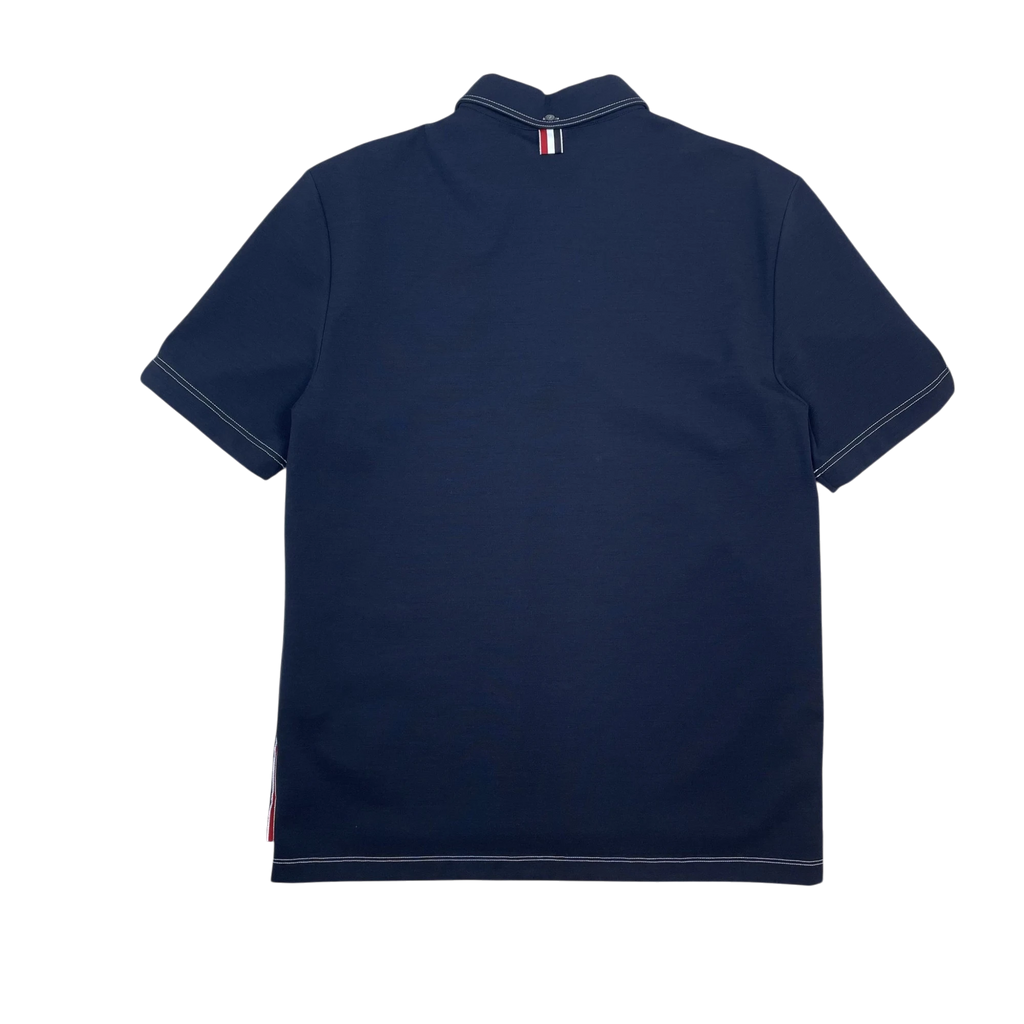 Thom Browne Classic Pique 4-Bar Polo Shirt Navy (Size 4/XL)