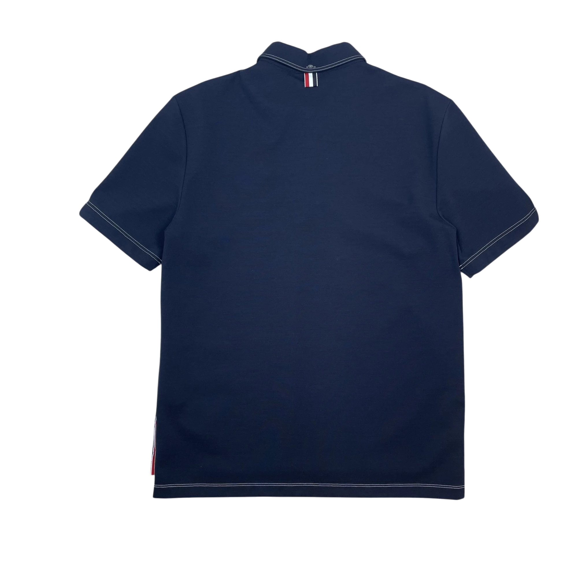 Thom Browne Classic Pique 4-Bar Polo Shirt Navy (Size 4/XL)