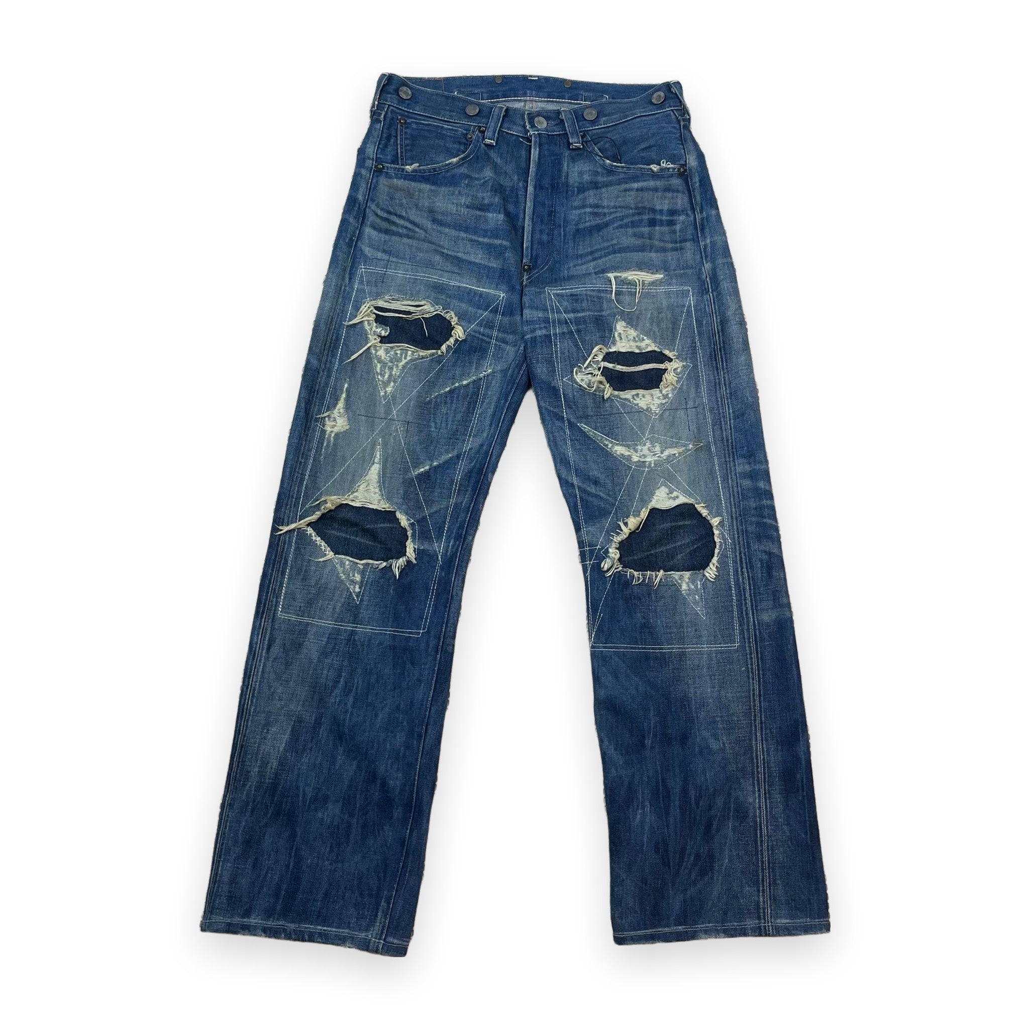 levi strauss & co 501XX Distressed Jeans Blue (Size 32)