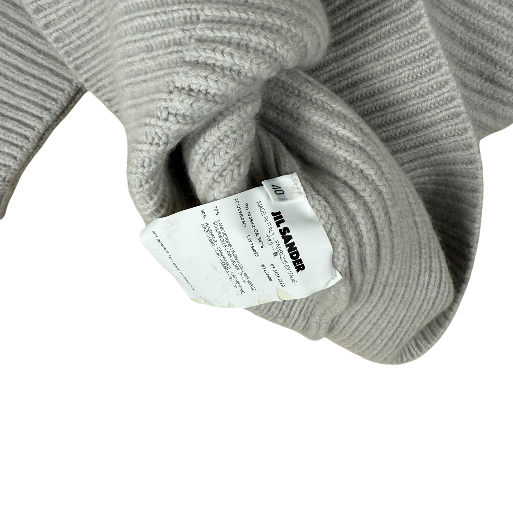 Jil Sander Wool/Cashmere Blend Knit T-Shirt Grey (Size 40)